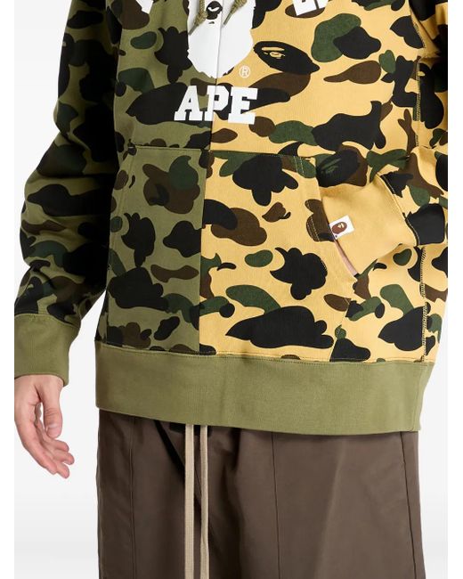 A Bathing Ape Green Camo-Print Hoodie