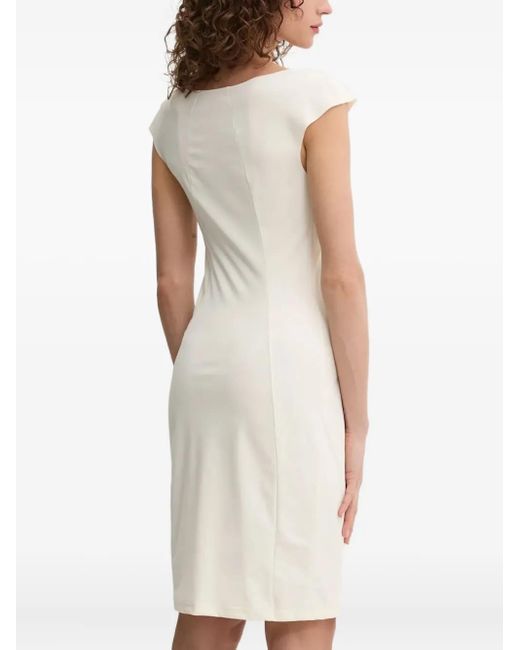 Patrizia Pepe White Cap-Sleeve Midi Dress