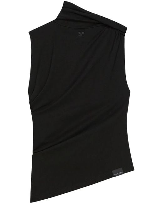 Courreges Draped Top in het Black