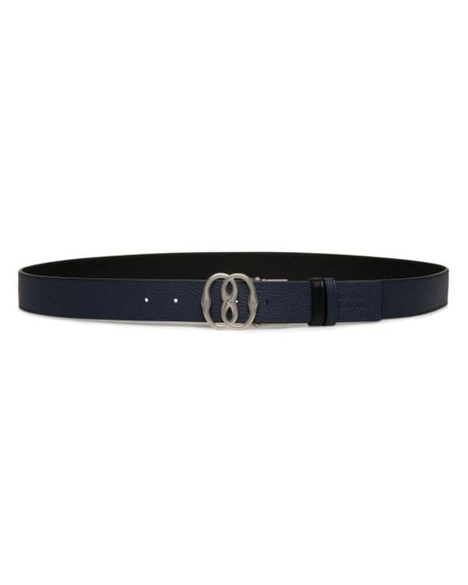Bally Black Iconic Reversible Leather Belt for men