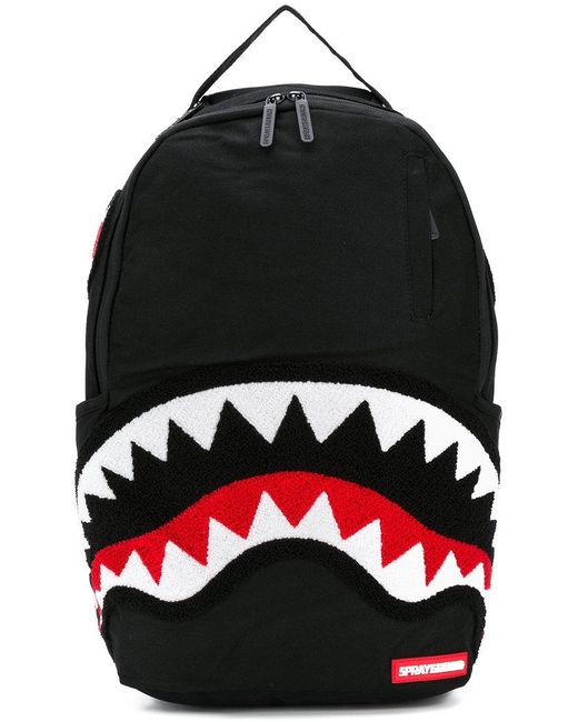 Zaino 'Ghost Chenille Shark' di Sprayground in Black da Uomo
