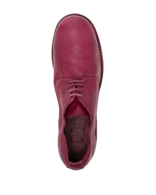 Guidi Purple Horse-leather Derby Shoes for men