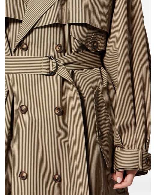 Isabel Marant Natural Chilma Striped-Pattern Coat