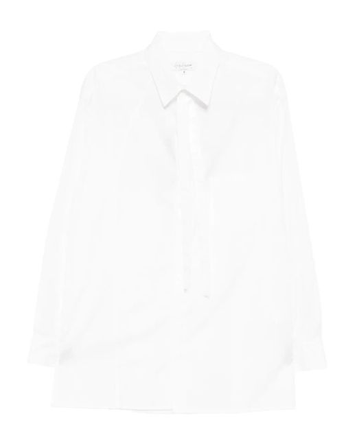 Camicia 100/2 Broad Switching di Yohji Yamamoto in White da Uomo