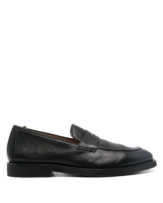 Officine Creative Black Opera Flexi 101 Strap Loafers for men