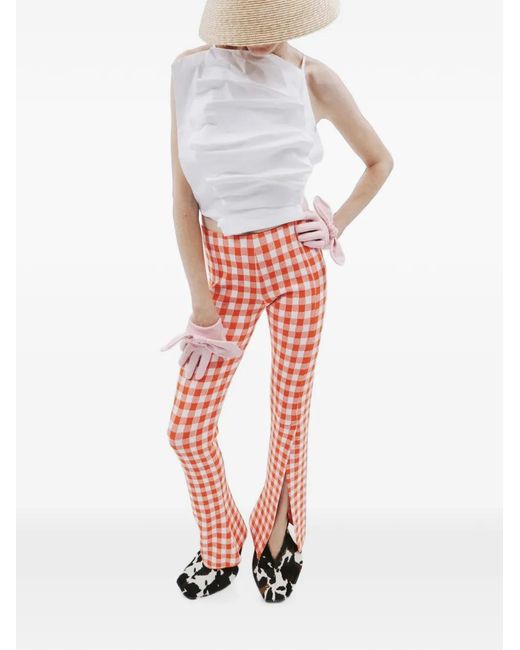 A.W.A.K.E. MODE White Crossover-Strap Blouse