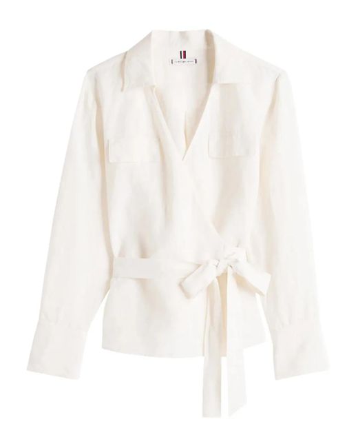 Tommy Hilfiger Wikkelshirt in het White