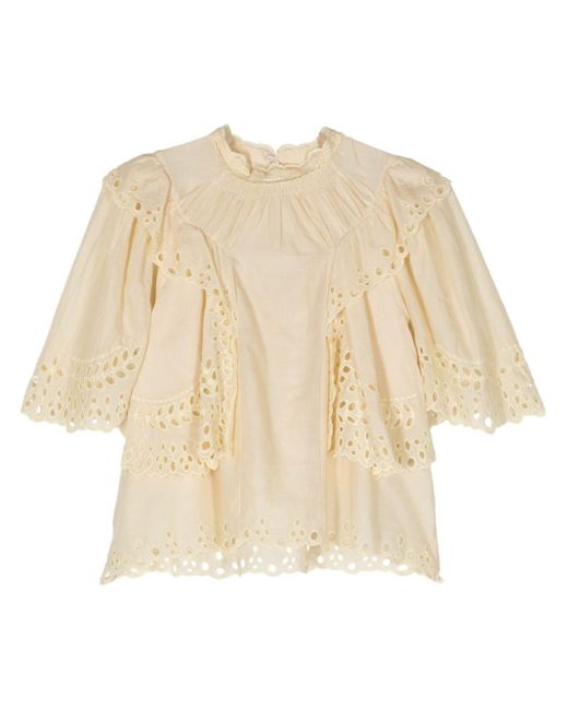 Isabel Marant Natural Katia Broderie-anglaise Blouse