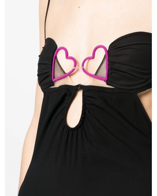 Nensi Dojaka Black Long Cut Out Dress