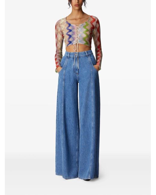 Missoni Natural Open-Knit Blouse