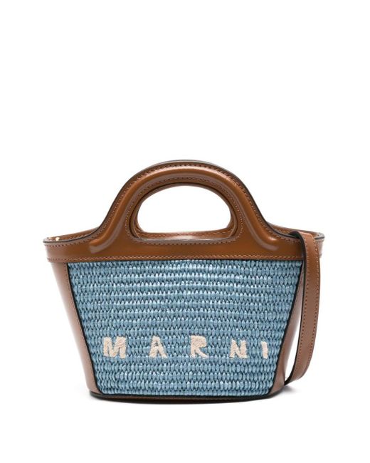 Marni Blue Tropicalia Mini Tote Bag