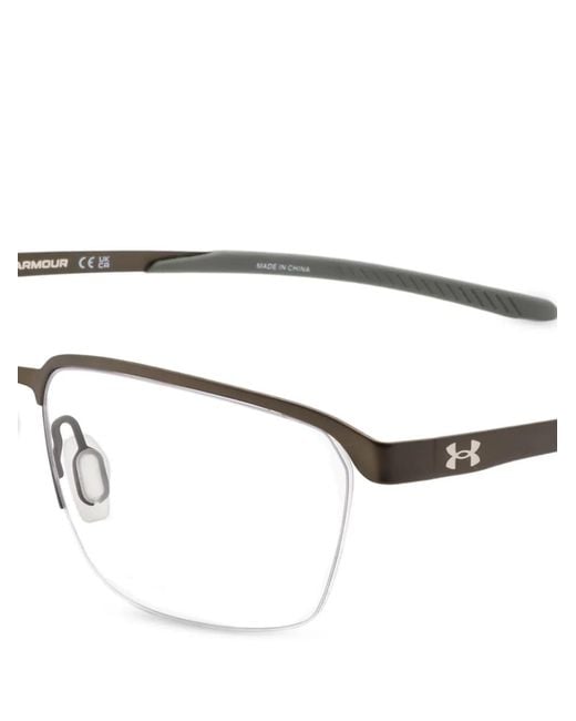 Under Armour White Rectangle-Frame Glasses for men