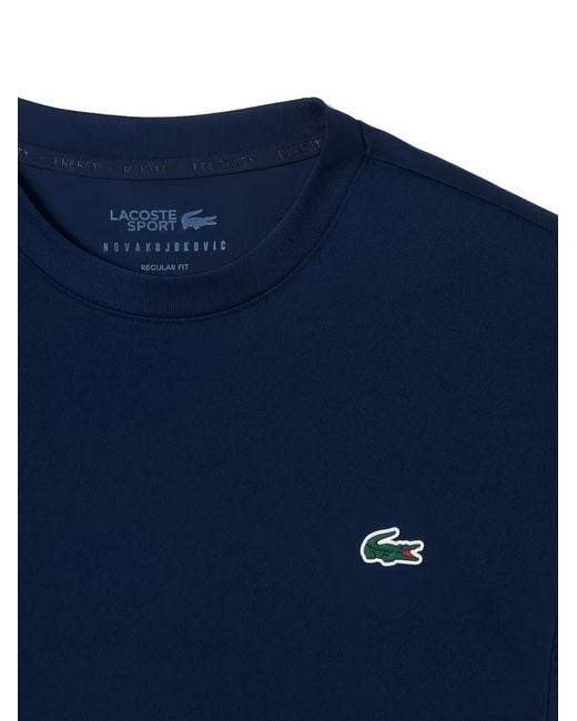 Lacoste Blue Round-Neck Logo-Print T-Shirt for men