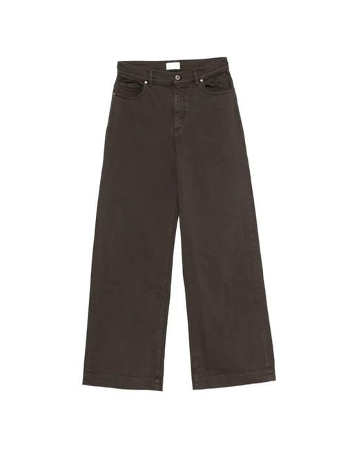 P.A.R.O.S.H. White Five-Pocket Wide-Leg Jeans