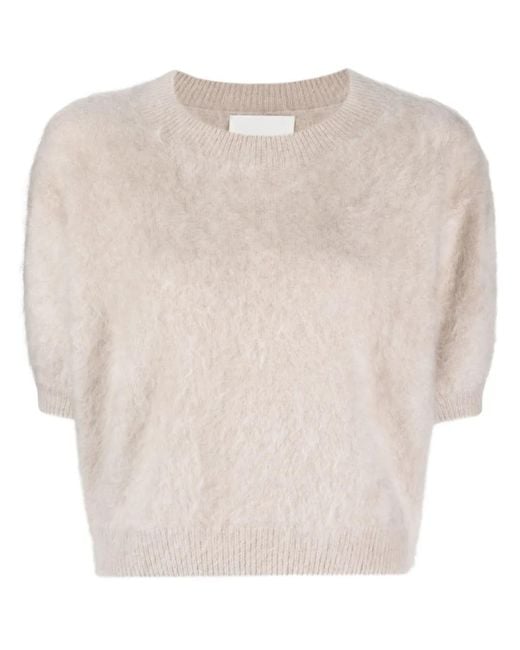 Lisa Yang Natural Crew-Neck Cashmere Jumper
