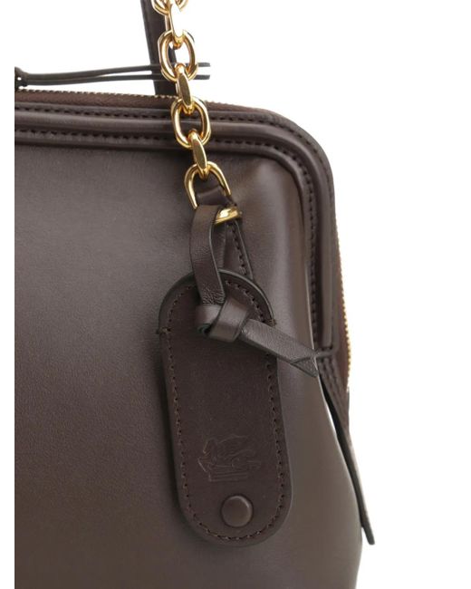 Etro Black Small Leather Shoulder Bag