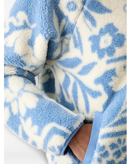 Rip Curl Blue Floral-Print Sweater