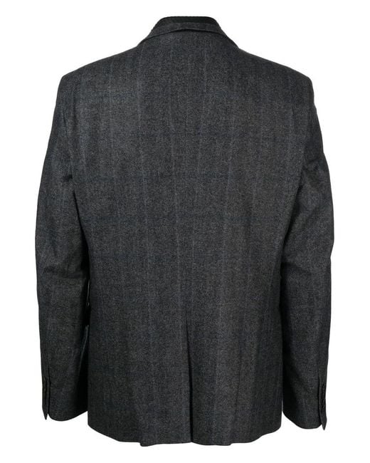 Billionaire Black Checked Single-Breasted Blazer for men