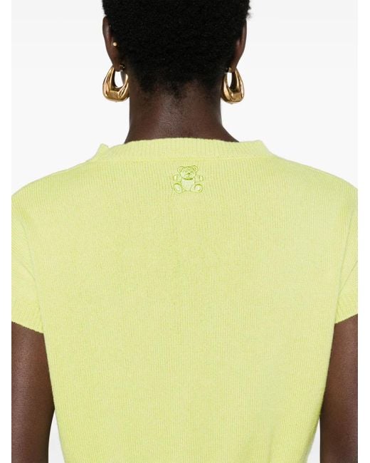 Teddy Cashmere Genova クロップド カシミアベスト Yellow