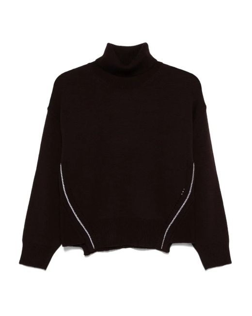 Maglione A Collo Alto di Alpha Studio in Black