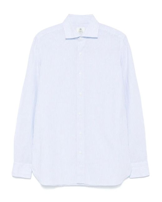 メンズ Luigi Borrelli Napoli ストライプ シャツ White