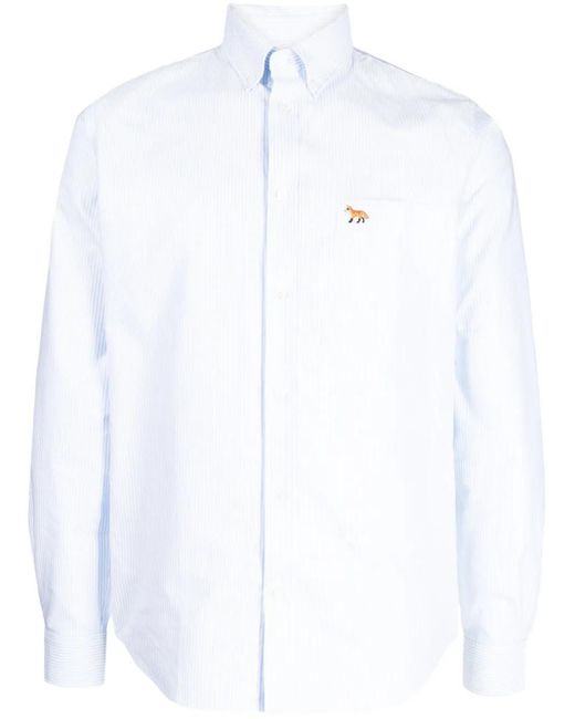 Chemise En Coton À Motif Fox Maison Kitsuné pour homme en coloris White