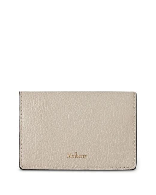Mulberry Natural Continental Grained Card Case for men