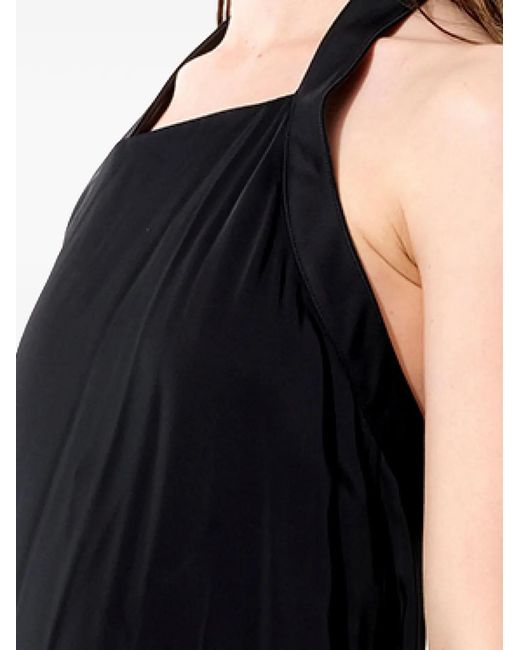 Balenciaga Black Belted Halterneck Maxi Dress