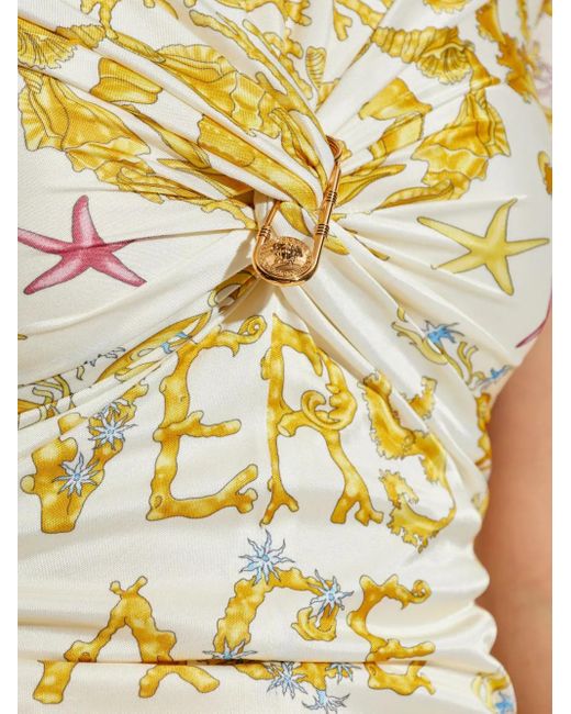 Versace Metallic Safety-Pin Twisted Top