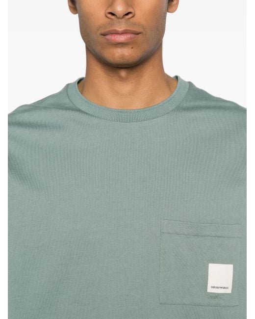 Emporio Armani Gray T-Shirts And Polos for men