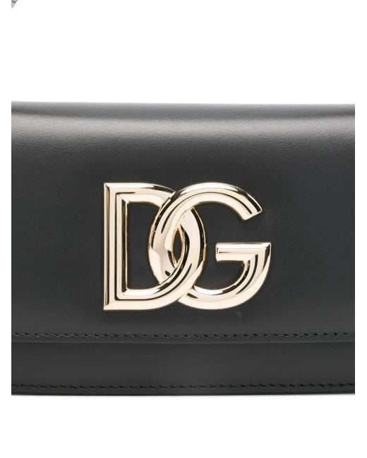 Dolce & Gabbana レザー ショルダーバッグ ミニ Black