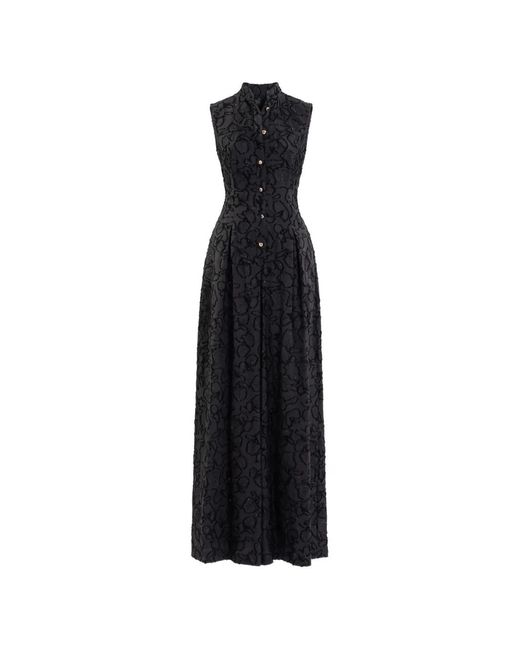 Saiid Kobeisy Black Textured Jumpsuit