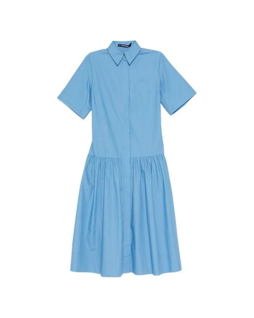 Karl Lagerfeld Blue Midi Shirt Dress