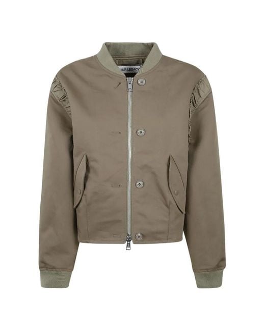 Our Legacy Green Frill Bomber Jacket