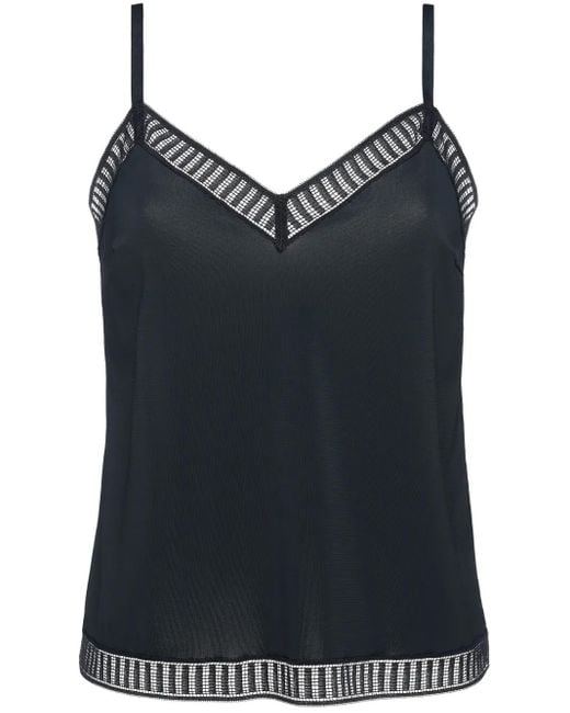 Eres Black Sandra Graphic V-Neck Camisole