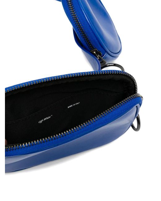 Off-White c/o Virgil Abloh Blue Sac À Bandoulière À Pochette Zippée