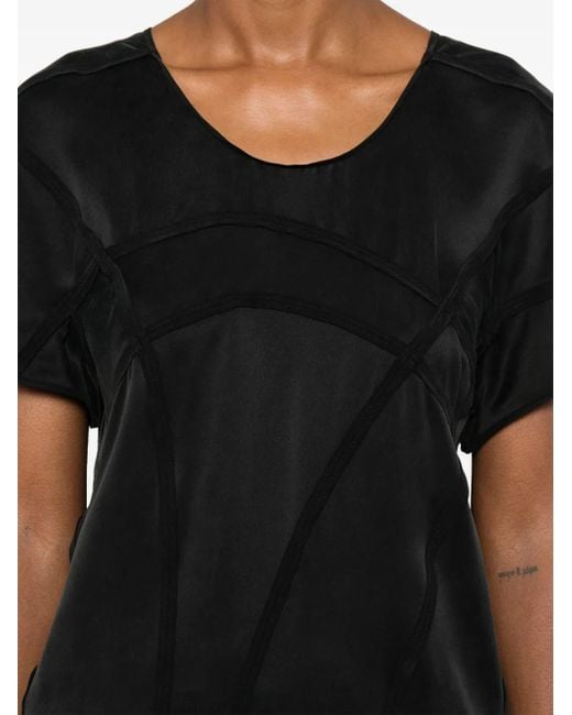 T-Shirt En Soie Yehuafan en coloris Black