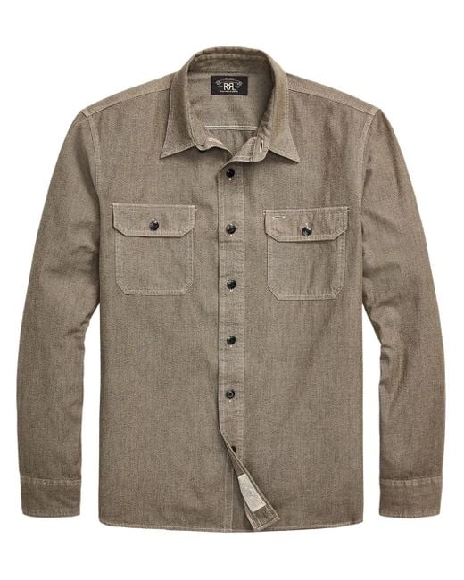 RRL Brown Denim Shirt for men