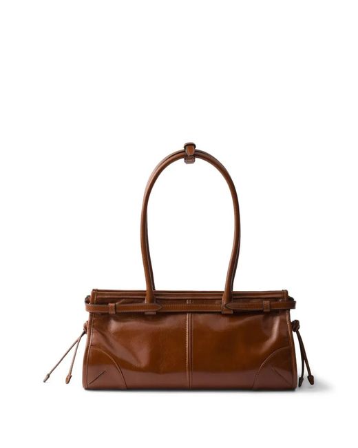 Prada Brown Bonnie Medium Leather Handbag