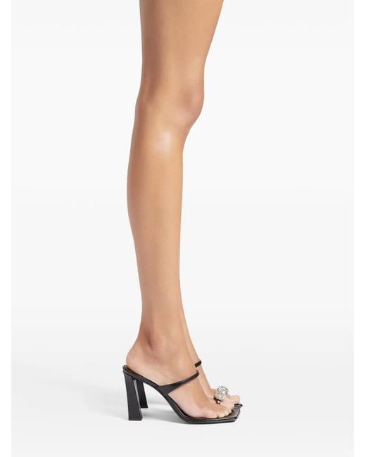 Giuseppe Zanotti Black 90Mm Icon Ring Sandals