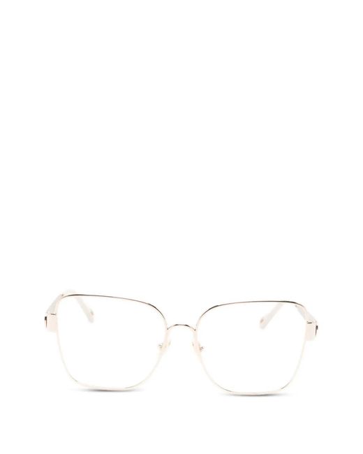 Chloé White Ch0356O Brille Mit Eckigem Gestell