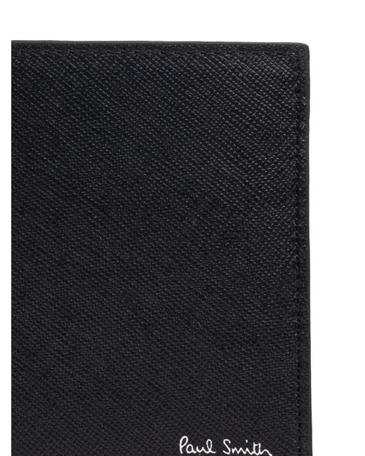 Paul Smith Black Car Print Leather Wallet for men