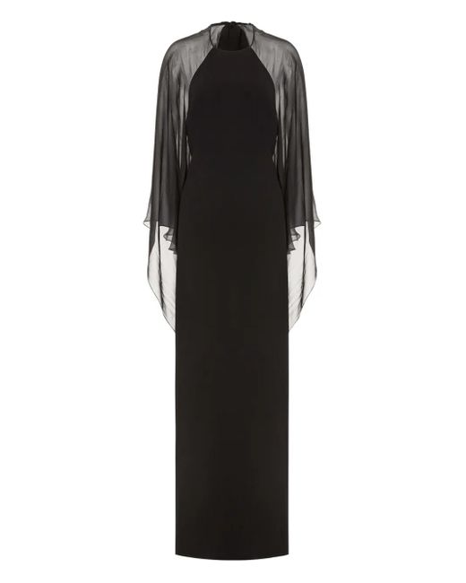 Abito Da Sera Con Mantella di Alberta Ferretti in Black
