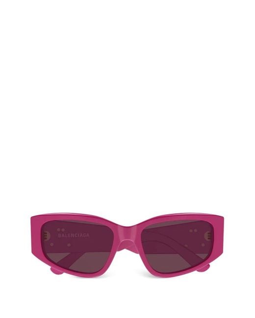 Balenciaga Purple Geometric-Frame Sunglasses
