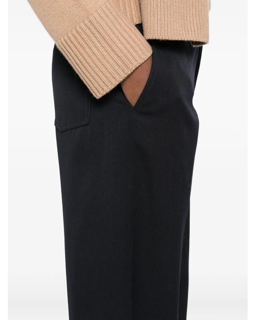 Jil Sander Broek Met Knoopsluiting in het Blue