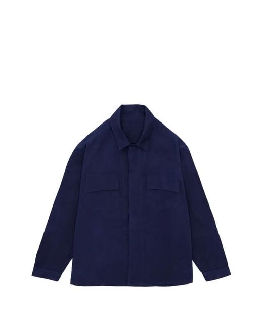 Fortela Blue Mark Patch-Pocket Shirt for men