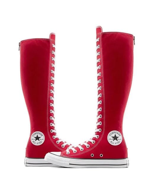 Converse Red Lace-up zip sneakers