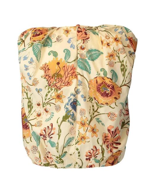 Ulla Johnson Metallic Gracie Floral-Print Top
