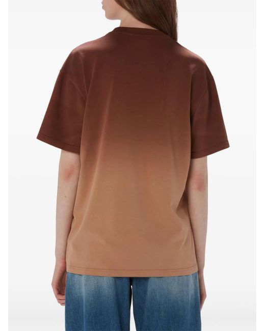 J.W. Anderson Brown Ombré-Effect Organic Cotton T-Shirt