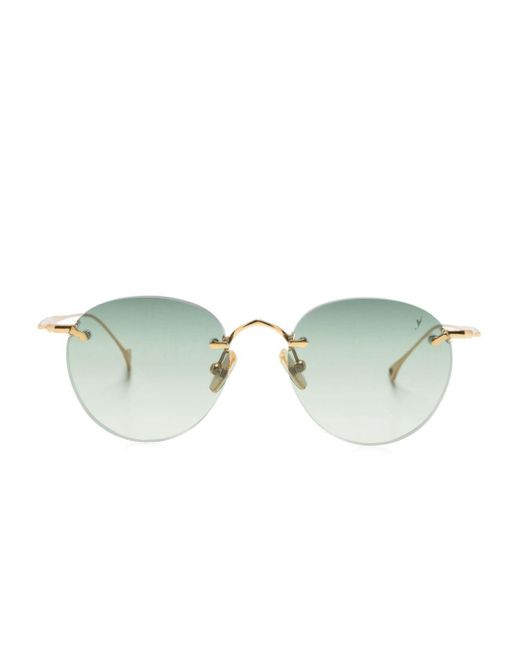 Eyepetizer Green Oxford Round-frame Sunglasses
